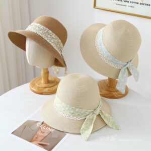 A16-80526 No.Floral Ribbon Lace Trim - Women Casual Hat | Fashion Outdoor Cap | Daily Wear Sun Protection