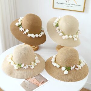 A16-80559 No.粉白 Flower 环 - Women Casual Hat | Fashion Outdoor Cap | Daily Wear Sun Protection