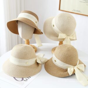80953 No.Metal Logo Ribbon - Women Casual Hat | Fashion Outdoor Cap | Daily Wear Sun Protection