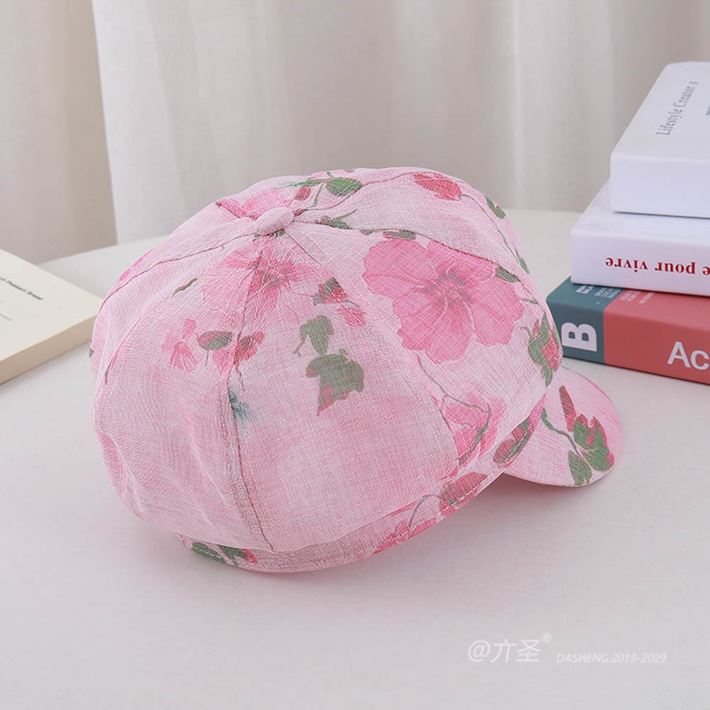 Printed Cotton Linen Beret - Women Vintage Beret Hat | French Style Painter Hat | Soft Artistic Beanies - Image 10