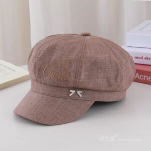 Letter Embroidery Butterfly Beret - Women Vintage Beret Hat | French Style Painter Hat | Soft Artistic Beanies
