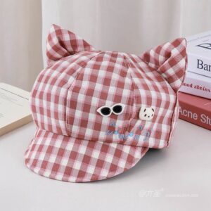 眼睛Ear Plaid Soft 檐Plaid Beret - Women Vintage Beret Hat | French Style Painter Hat | Soft Artistic Beanies