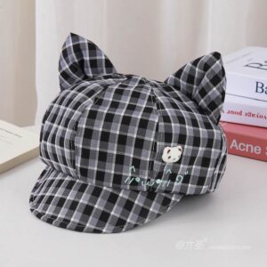Letter Embroidery Bear Soft 檐 Beret - Women Vintage Beret Hat | French Style Painter Hat | Soft Artistic Beanies