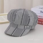 Striped Plaid Beret - Women Vintage Beret Hat , French Style Painter Hat , Soft Artistic Beanies - Custom Hat Wholesale Supplier