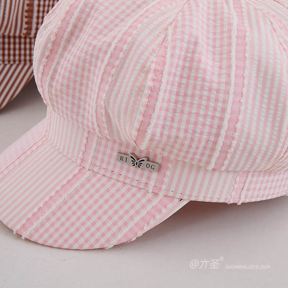 Striped Plaid Beret - Women Vintage Beret Hat | French Style Painter Hat | Soft Artistic Beanies - Image 10