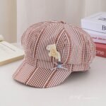 Beret - Plaid Striped Beret