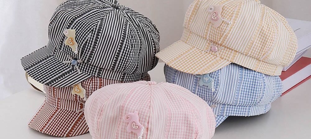 Beret - Plaid Striped Beret
