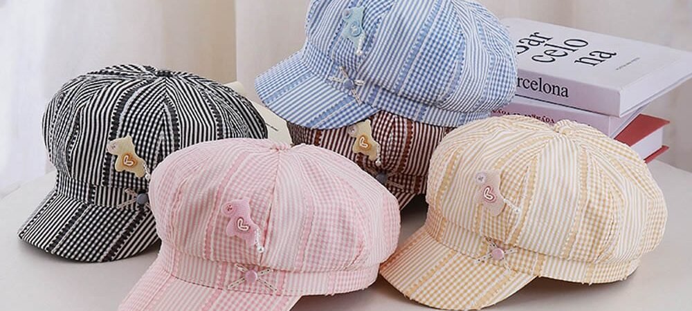Beret - Plaid Striped Beret