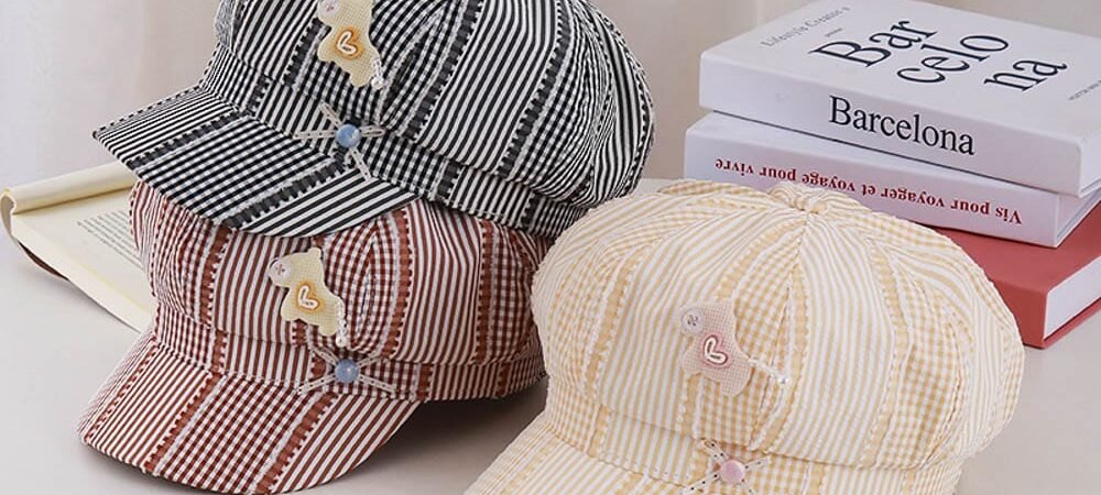 Beret - Plaid Striped Beret