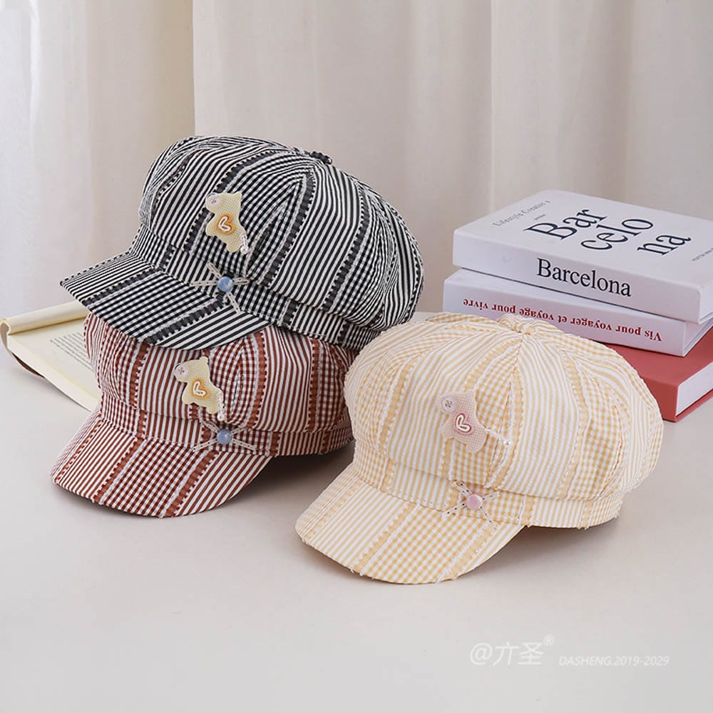 Plaid Striped Beret - Women Vintage Beret Hat | French Style Painter Hat | Soft Artistic Beanies - Image 8