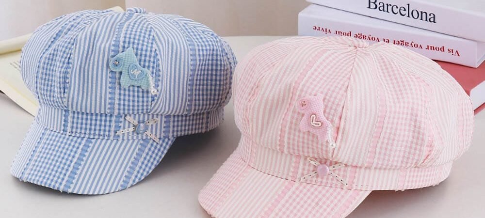 Beret - Plaid Striped Beret