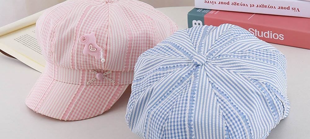 Beret - Plaid Striped Beret
