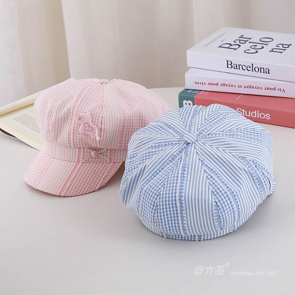 Plaid Striped Beret - Women Vintage Beret Hat | French Style Painter Hat | Soft Artistic Beanies - Image 11
