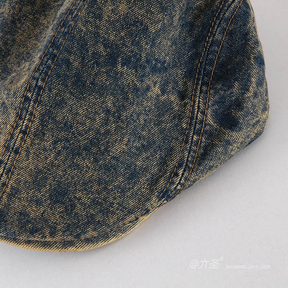 Denim 水洗Simple Vintage Newsboy Cap - Newsboy Cap for Women | Vintage Baker Boy Hat | Retro Gatsby Style - Image 11