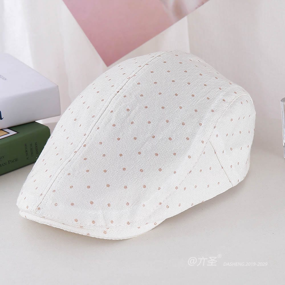 热卖Polka Dot Casual Newsboy Cap - Newsboy Cap for Women | Vintage Baker Boy Hat | Retro Gatsby Style - Image 2
