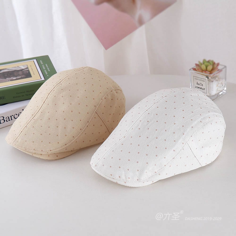 热卖Polka Dot Casual Newsboy Cap - Newsboy Cap for Women | Vintage Baker Boy Hat | Retro Gatsby Style - Image 6