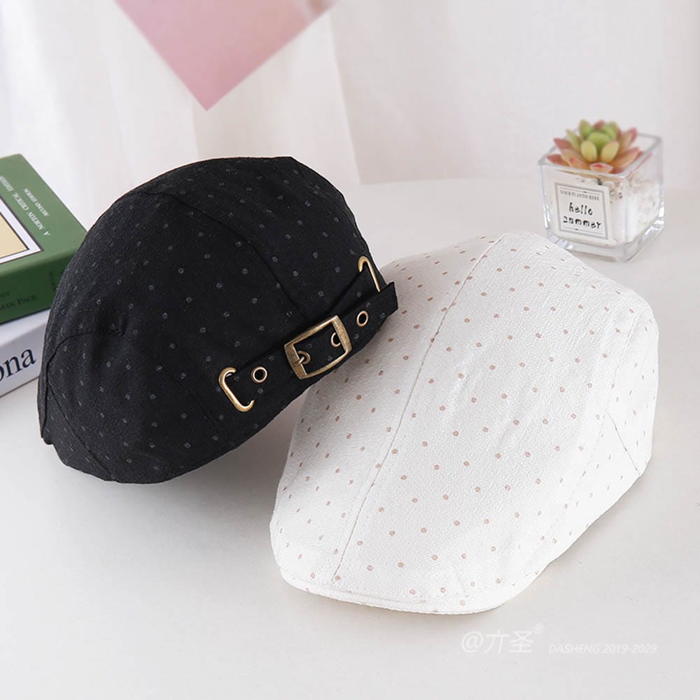 热卖Polka Dot Casual Newsboy Cap - Newsboy Cap for Women | Vintage Baker Boy Hat | Retro Gatsby Style - Image 7