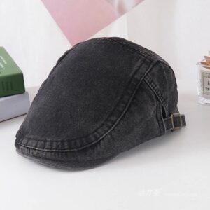 Washed Fabric Vintage Washed Casual Solid Color Newsboy Cap - Newsboy Cap for Women | Vintage Baker Boy Hat | Retro Gatsby Style