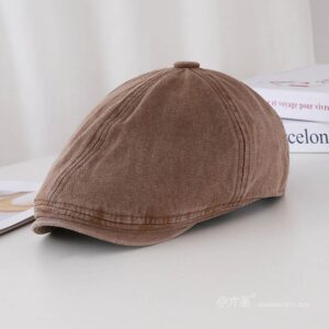 Washed Fabric Vintage Washed Vintage Newsboy Cap - Newsboy Cap for Women | Vintage Baker Boy Hat | Retro Gatsby Style