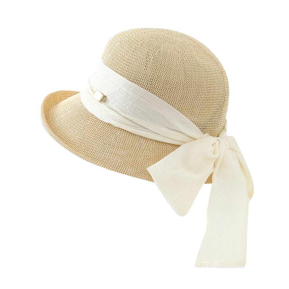 6015 No.彩色纱Ribbon Metal Logo - Women Casual Hat | Fashion Outdoor Cap | Daily Wear Sun Protection - Image 6