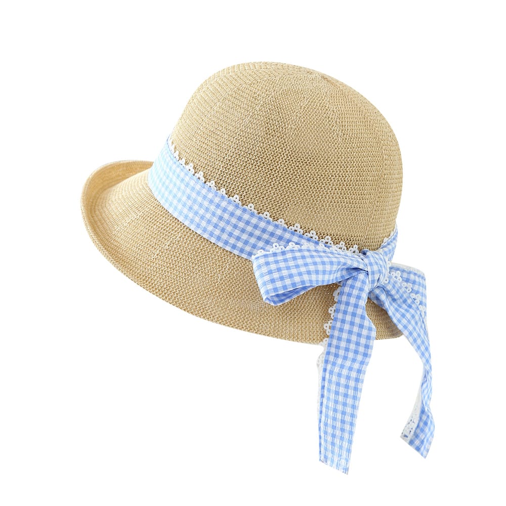 6015 No.Blue Plaid Lace Trim - Women Casual Hat | Fashion Outdoor Cap | Daily Wear Sun Protection - Image 2