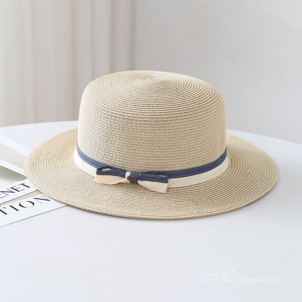 A16-80128 No.Denim Ribbon 扣子Bow - Women Casual Hat | Fashion Outdoor Cap | Daily Wear Sun Protection - Image 10