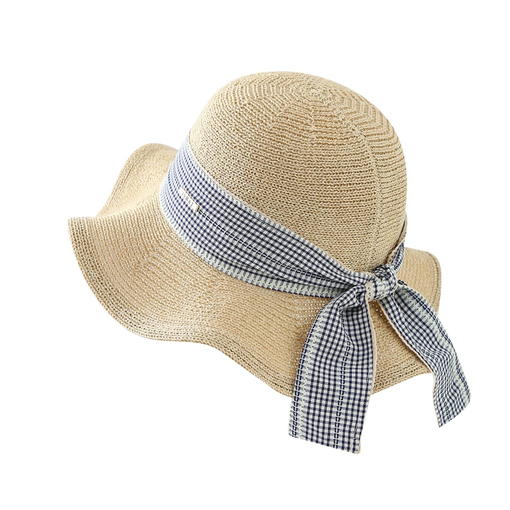 5009 No.Plaid Ribbon Metal Logo - Women Casual Hat | Fashion Outdoor Cap | Daily Wear Sun Protection - Image 6