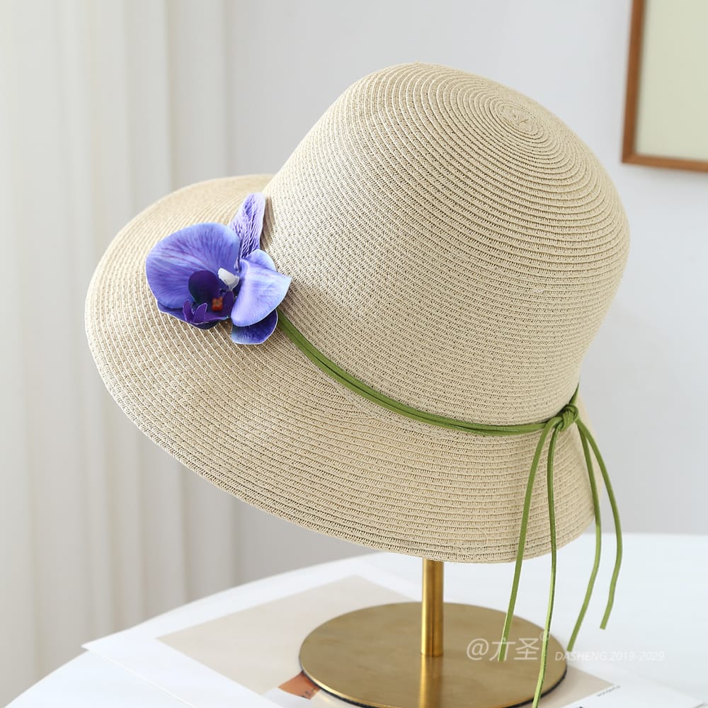 80526 No.绿Ribbon Butterfly 兰 - Women Casual Hat | Fashion Outdoor Cap | Daily Wear Sun Protection - Image 3