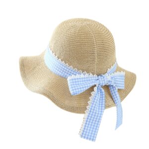 5009 No.Blue Plaid 带Lace Trim - Women Casual Hat | Fashion Outdoor Cap | Daily Wear Sun Protection