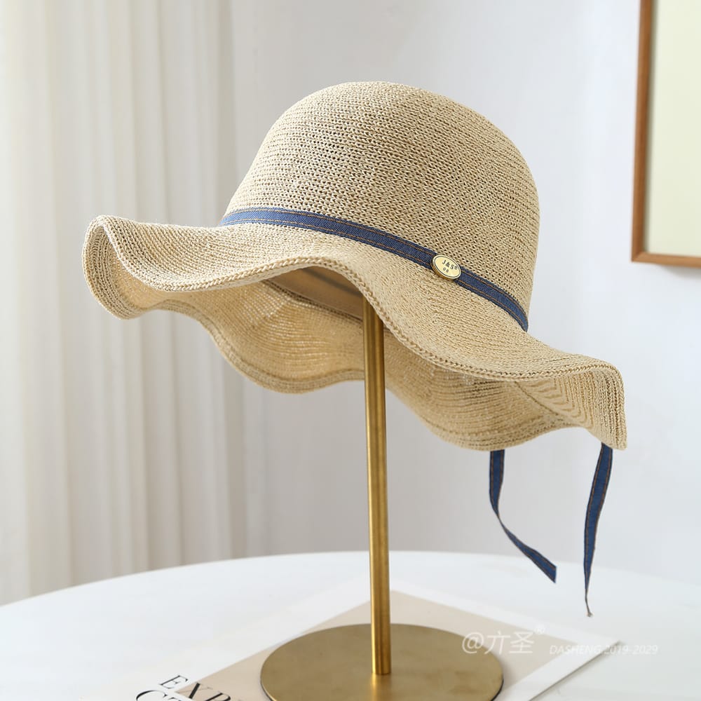 5009 No.细Denim Ribbon Metal Logo - Women Casual Hat | Fashion Outdoor Cap | Daily Wear Sun Protection - Image 4
