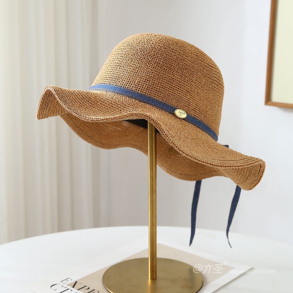 5009 No.细Denim Ribbon Metal Logo - Women Casual Hat | Fashion Outdoor Cap | Daily Wear Sun Protection - Image 5