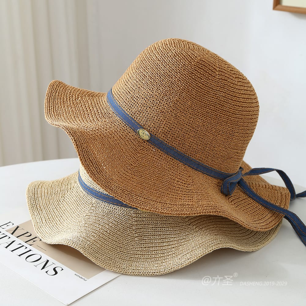 5009 No.细Denim Ribbon Metal Logo - Women Casual Hat | Fashion Outdoor Cap | Daily Wear Sun Protection - Image 6