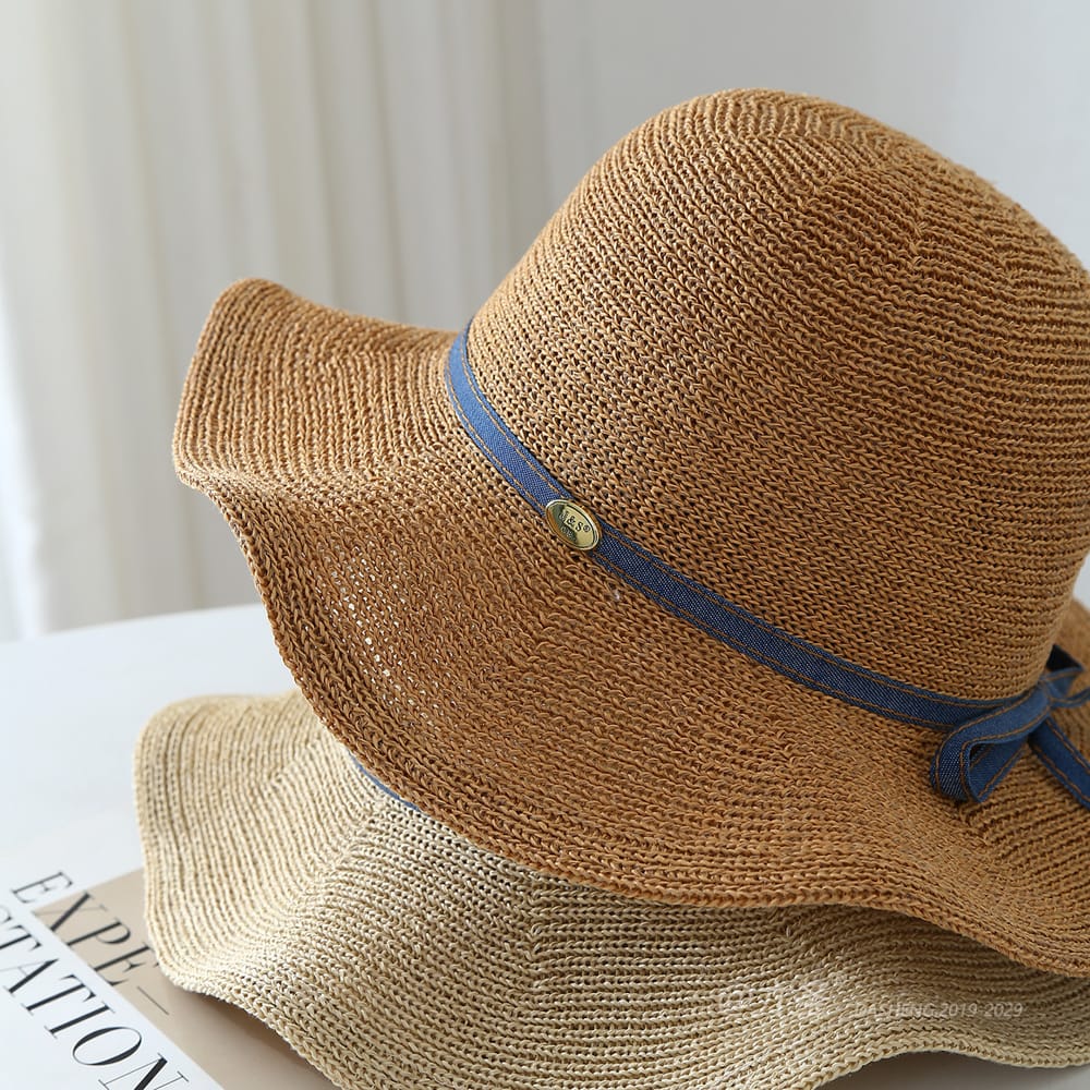 5009 No.细Denim Ribbon Metal Logo - Women Casual Hat | Fashion Outdoor Cap | Daily Wear Sun Protection - Image 7