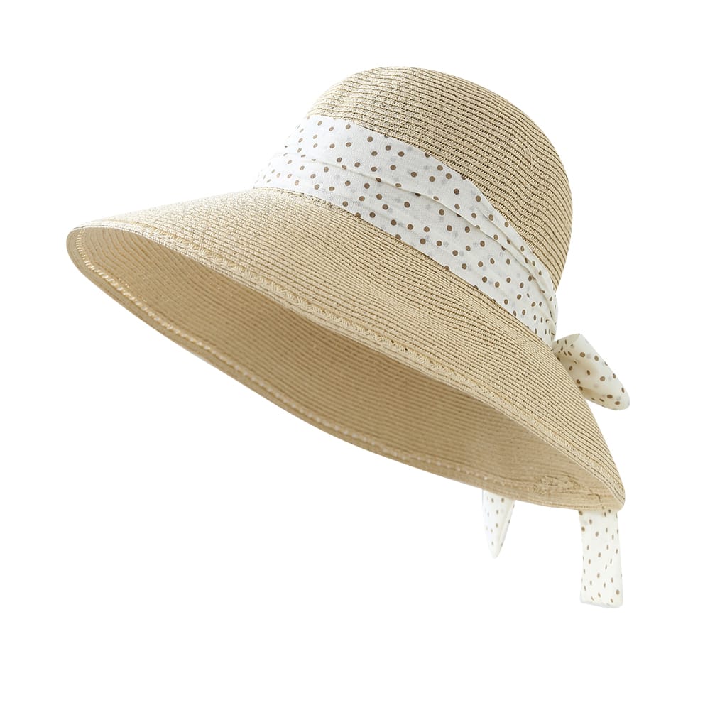 23008 No.Polka Dot Ribbon - Women Casual Hat | Fashion Outdoor Cap | Daily Wear Sun Protection - Image 3