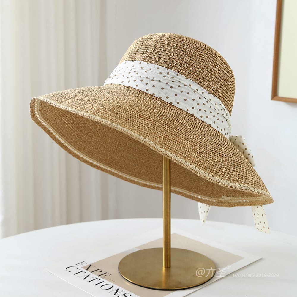 23008 No.Polka Dot Ribbon - Women Casual Hat | Fashion Outdoor Cap | Daily Wear Sun Protection - Image 6