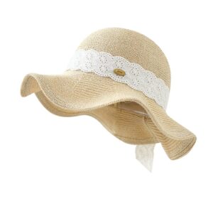 5009 No.Lace Trim MIU Logo - Women Casual Hat | Fashion Outdoor Cap | Daily Wear Sun Protection