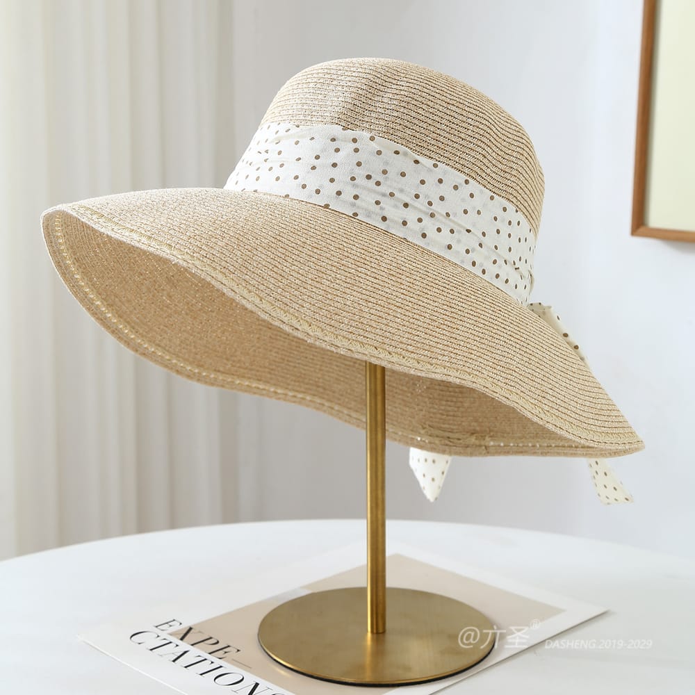 23008 No.Polka Dot Ribbon - Women Casual Hat | Fashion Outdoor Cap | Daily Wear Sun Protection - Image 7