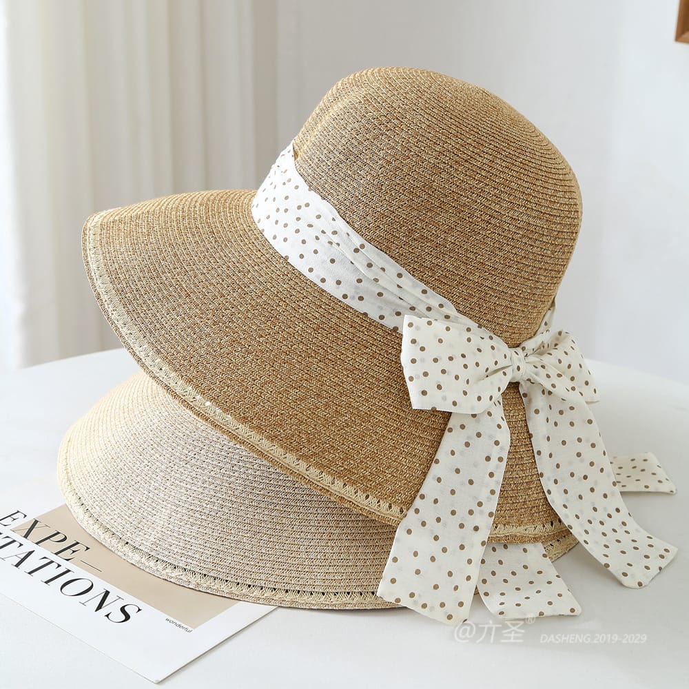 23008 No.Polka Dot Ribbon - Women Casual Hat | Fashion Outdoor Cap | Daily Wear Sun Protection - Image 8