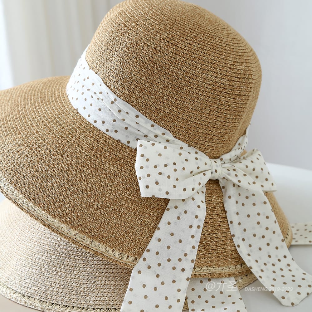 23008 No.Polka Dot Ribbon - Women Casual Hat | Fashion Outdoor Cap | Daily Wear Sun Protection - Image 9