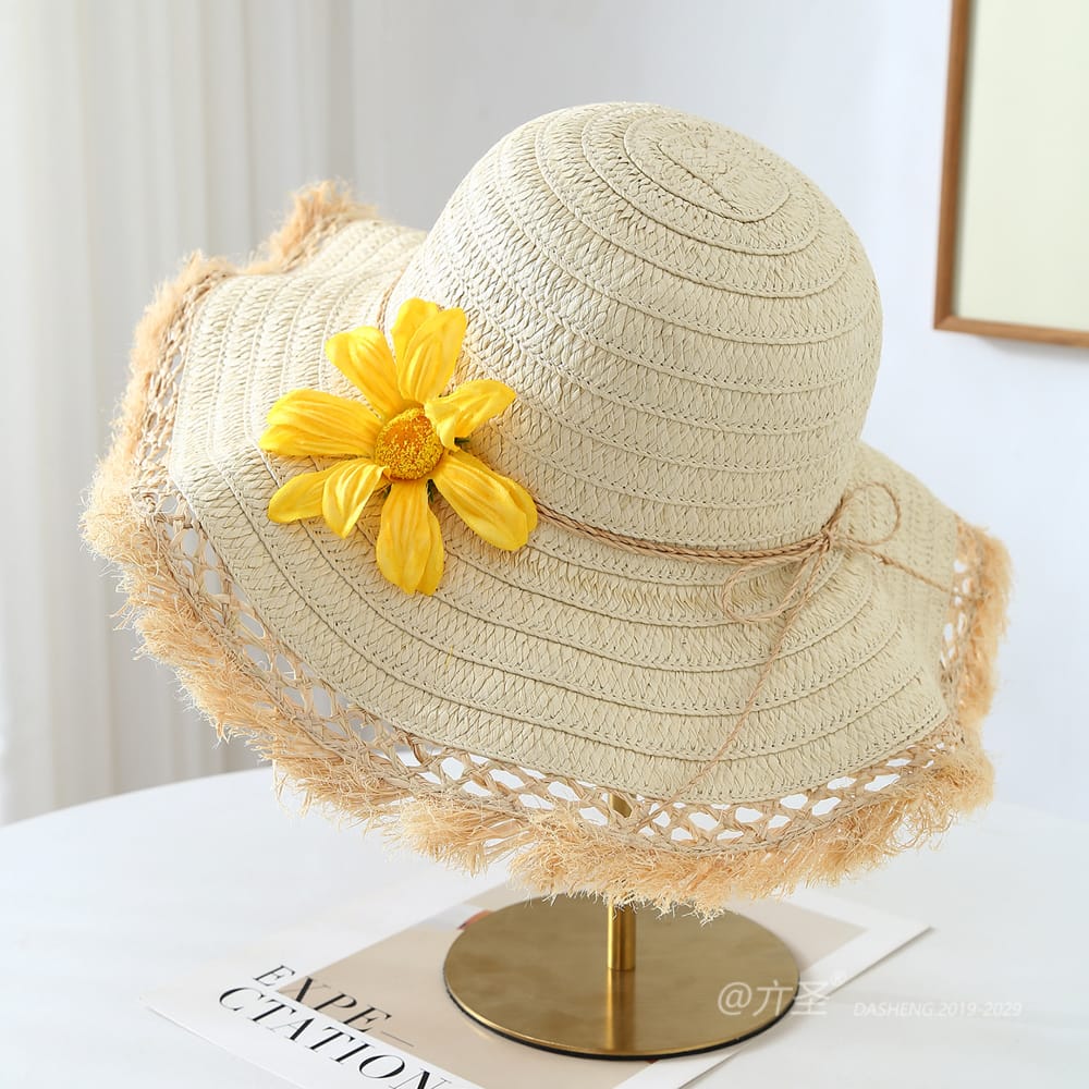 25003 No.Large Yellow Flower - Women Casual Hat | Fashion Outdoor Cap | Daily Wear Sun Protection - Image 4