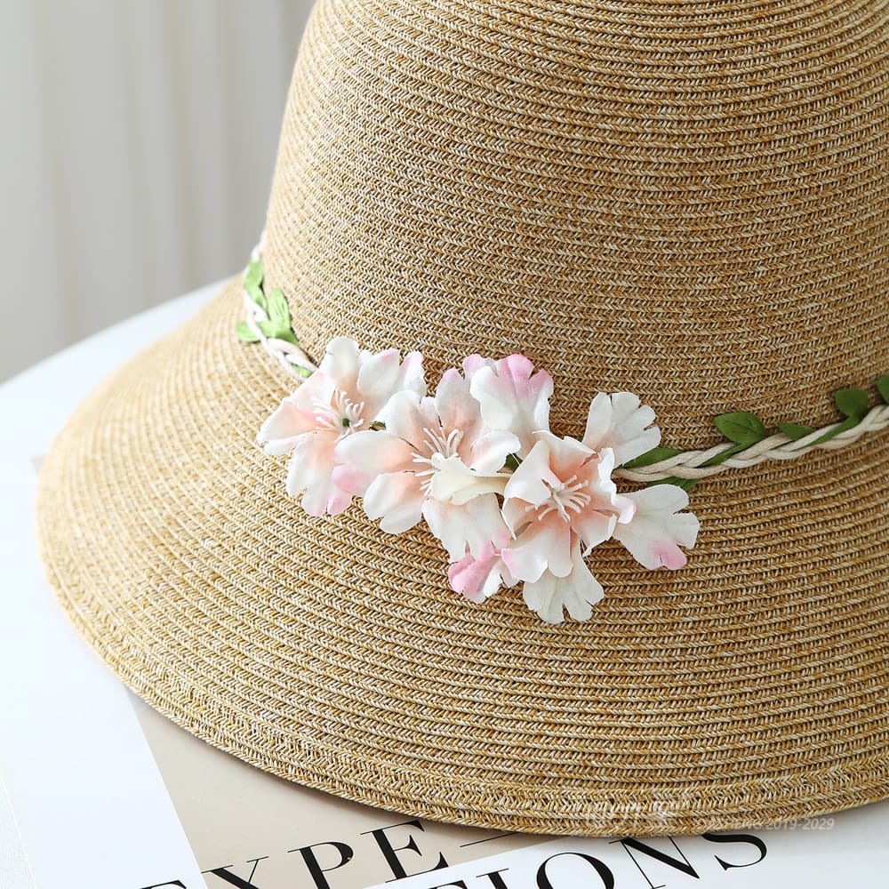 8-95 No.Vine 粉 Flower - Women Casual Hat | Fashion Outdoor Cap | Daily Wear Sun Protection - Image 8