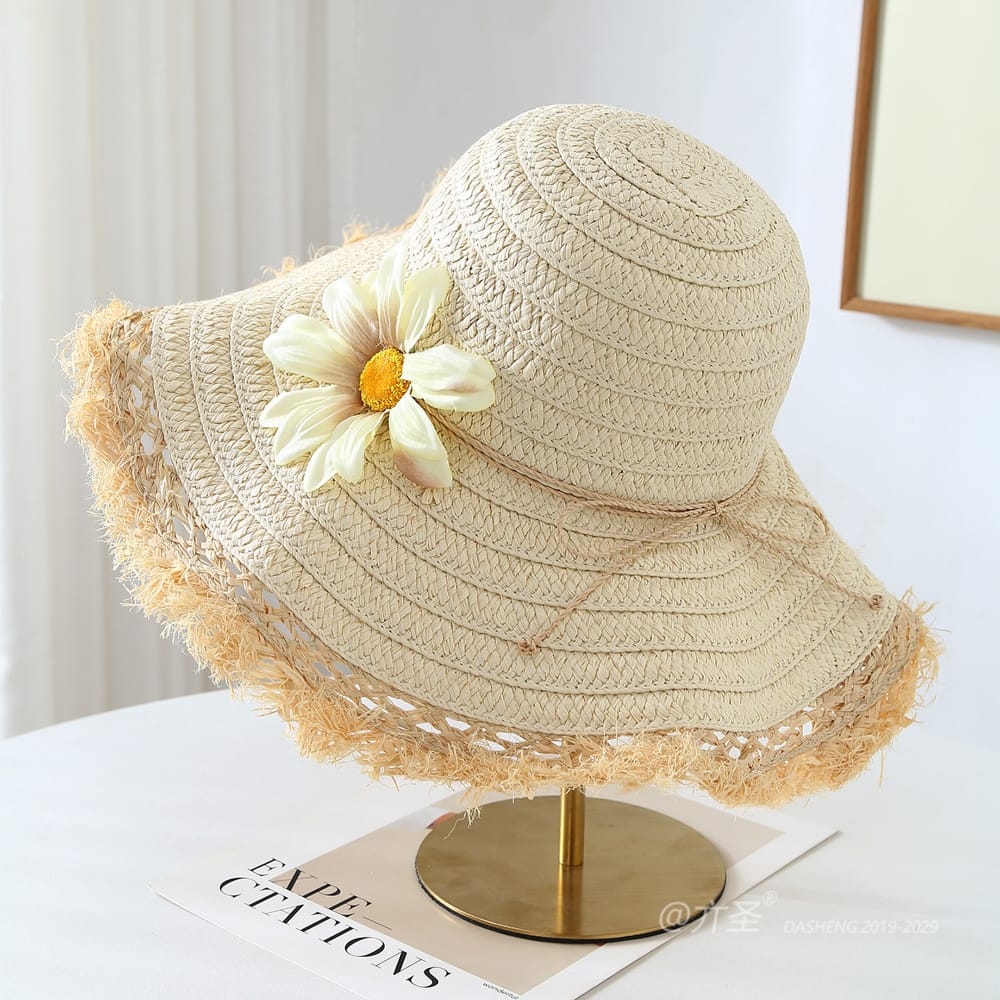 25003 No.Large Yellow Flower - Women Casual Hat | Fashion Outdoor Cap | Daily Wear Sun Protection - Image 5