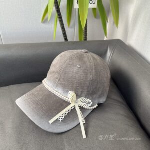 排珠Bow Baseball Cap - Baseball Cap Women | Casual Adjustable Hat | Daily Wear