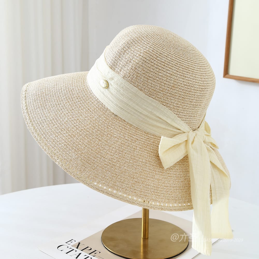 23008 No.Metal Logo Ribbon - Women Casual Hat | Fashion Outdoor Cap | Daily Wear Sun Protection - Image 4