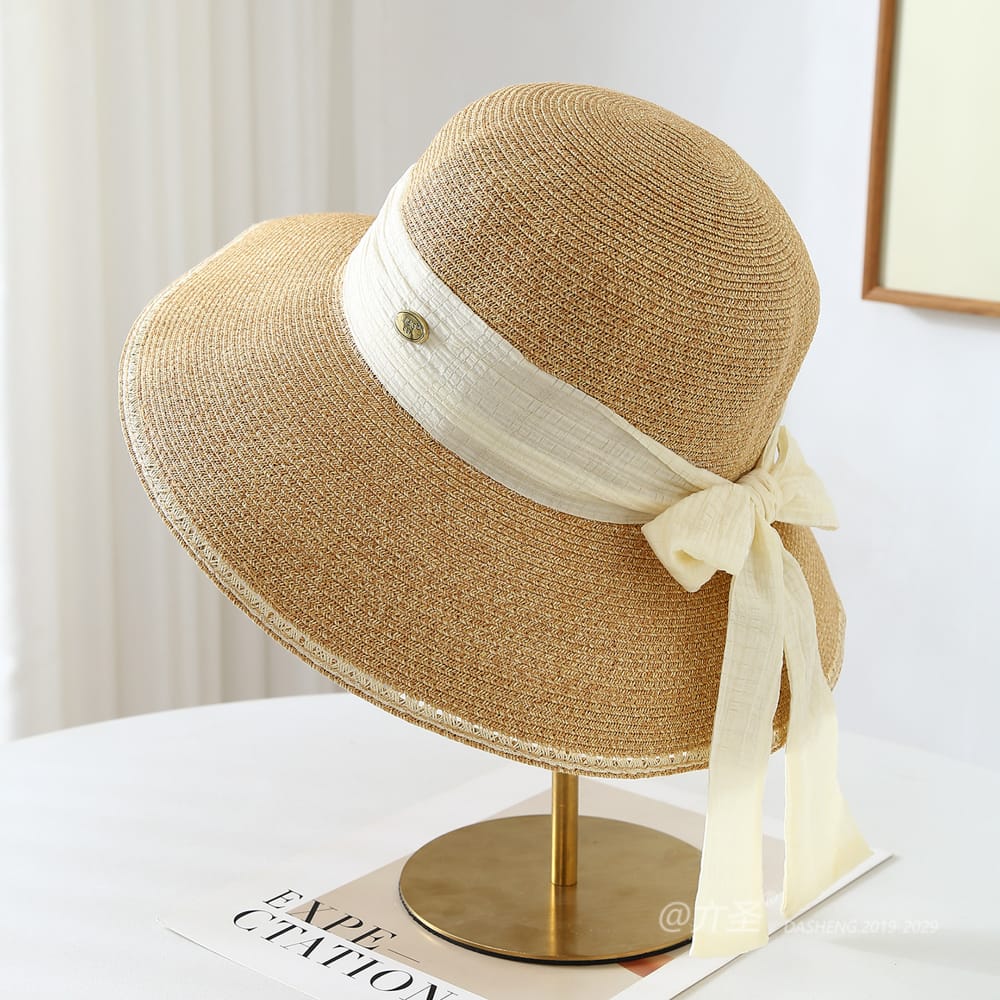 23008 No.Metal Logo Ribbon - Women Casual Hat | Fashion Outdoor Cap | Daily Wear Sun Protection - Image 7