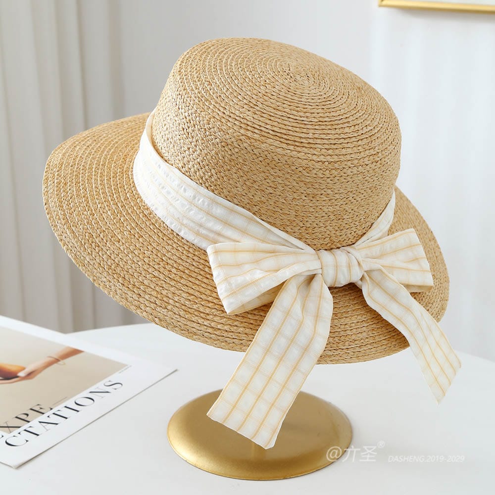 A16-80461 No.Plaid Ribbon - Women Casual Hat | Fashion Outdoor Cap | Daily Wear Sun Protection - Image 7