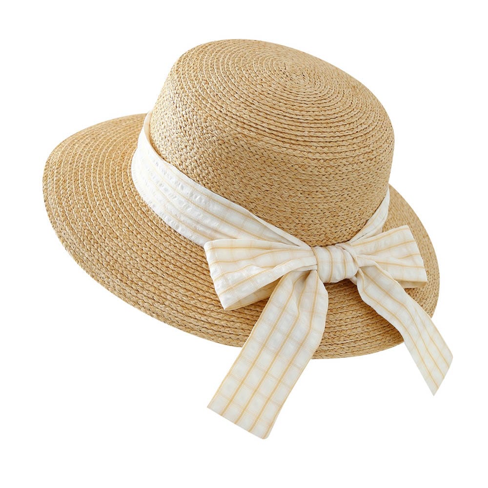 A16-80461 No.Plaid Ribbon - Women Casual Hat | Fashion Outdoor Cap | Daily Wear Sun Protection - Image 5