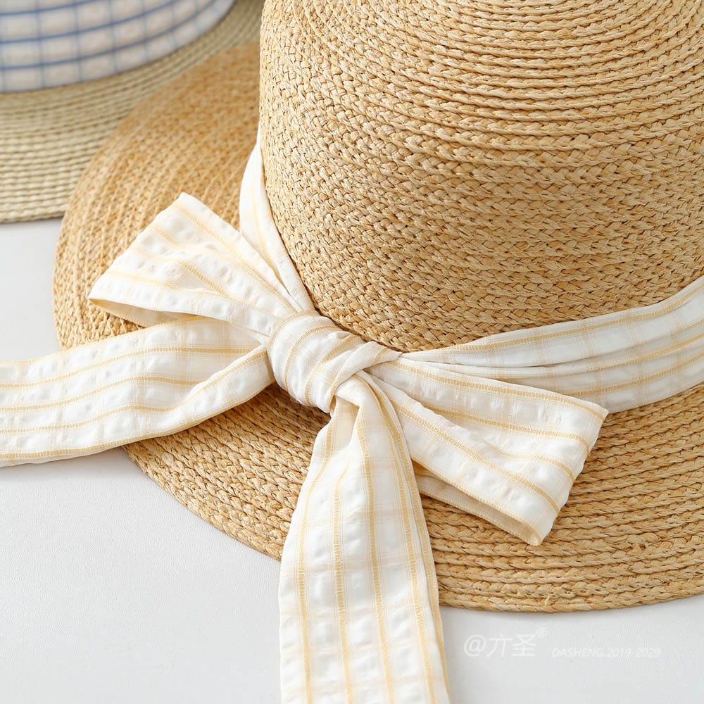 A16-80461 No.Plaid Ribbon - Women Casual Hat | Fashion Outdoor Cap | Daily Wear Sun Protection - Image 9