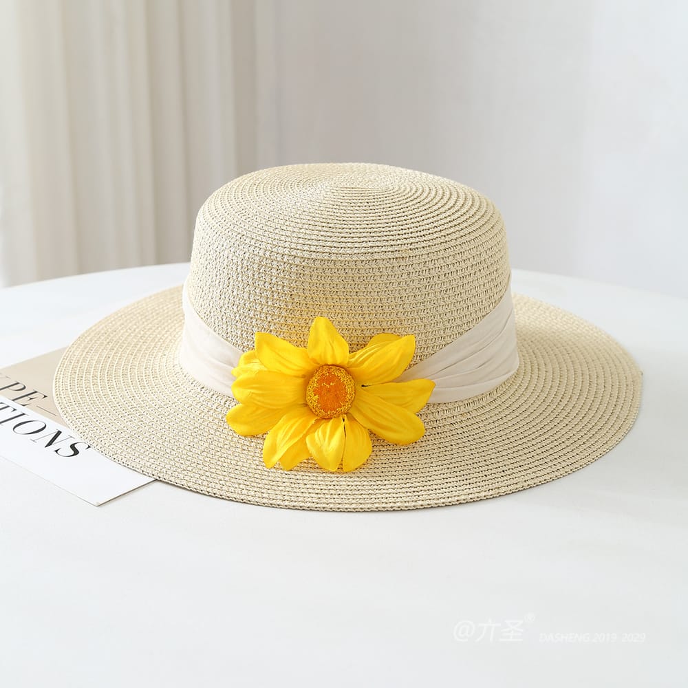 1710 No.Ribbon Yellow Flower - Women Casual Hat | Fashion Outdoor Cap | Daily Wear Sun Protection - Image 4