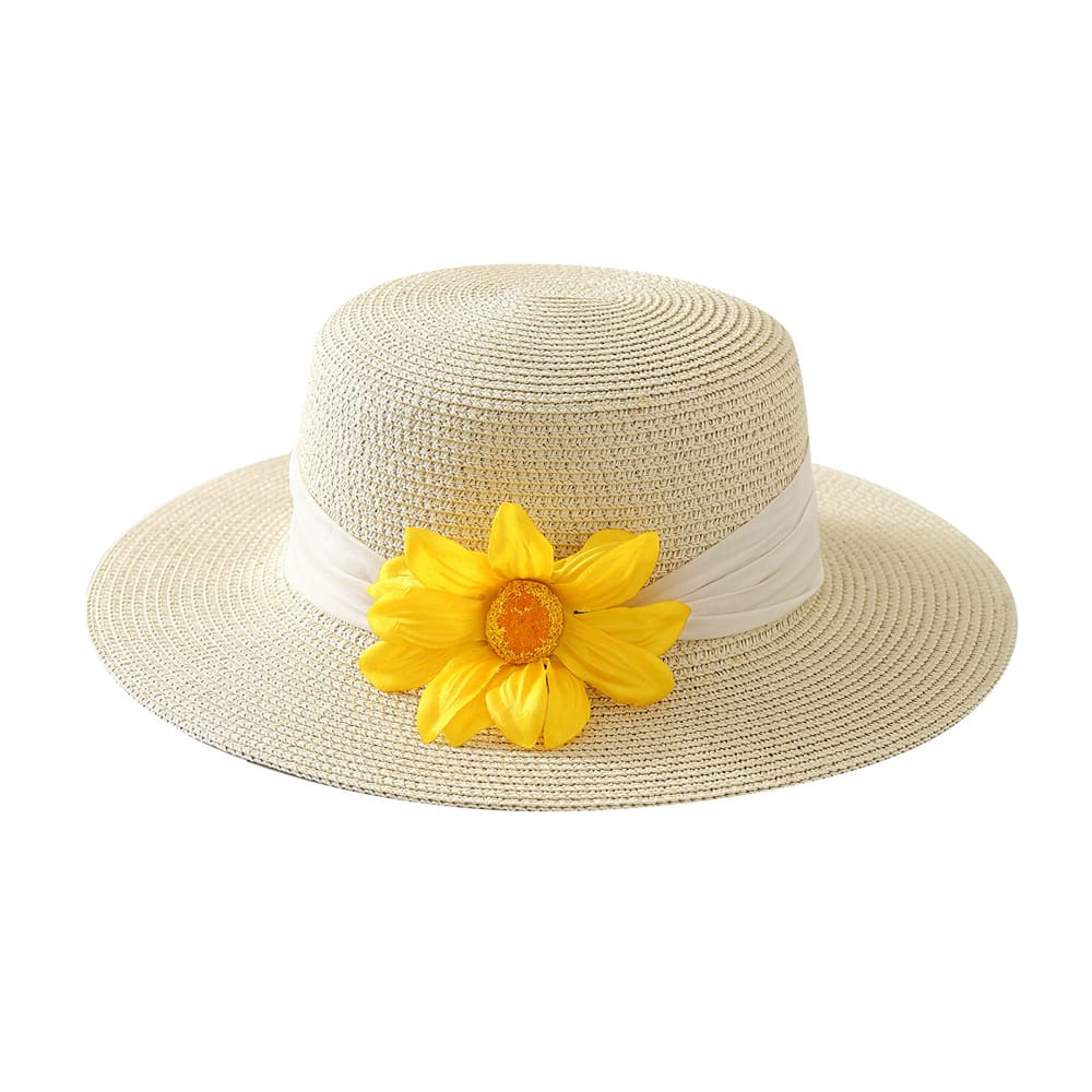 1710 No.Ribbon Yellow Flower - Women Casual Hat | Fashion Outdoor Cap | Daily Wear Sun Protection - Image 2